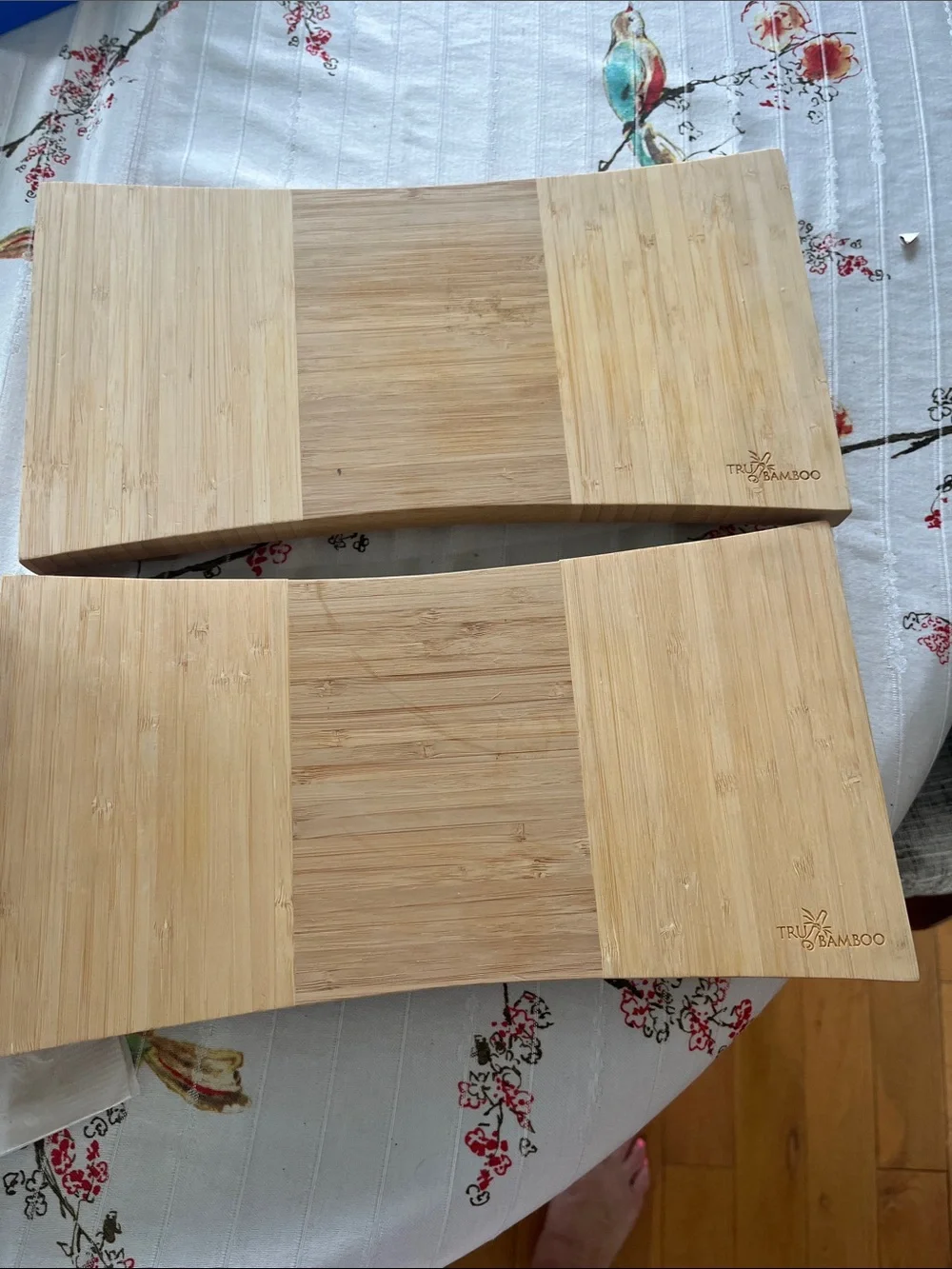 BAMBOO Natural Two-Piece Light Wood Bamboo Serving & Prep Boards